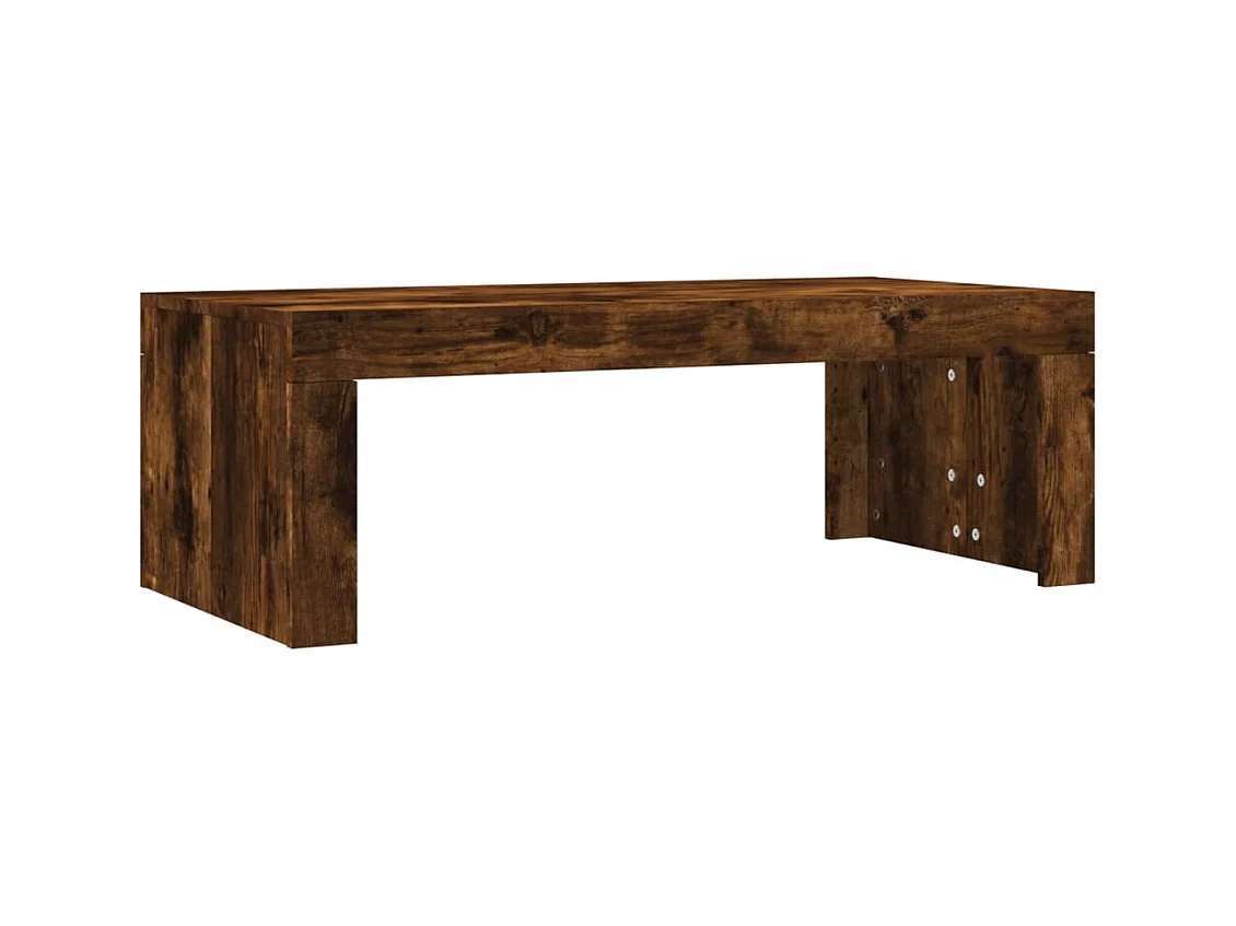 Table basse chêne fumé 102x50x36 bois d'ingénierie