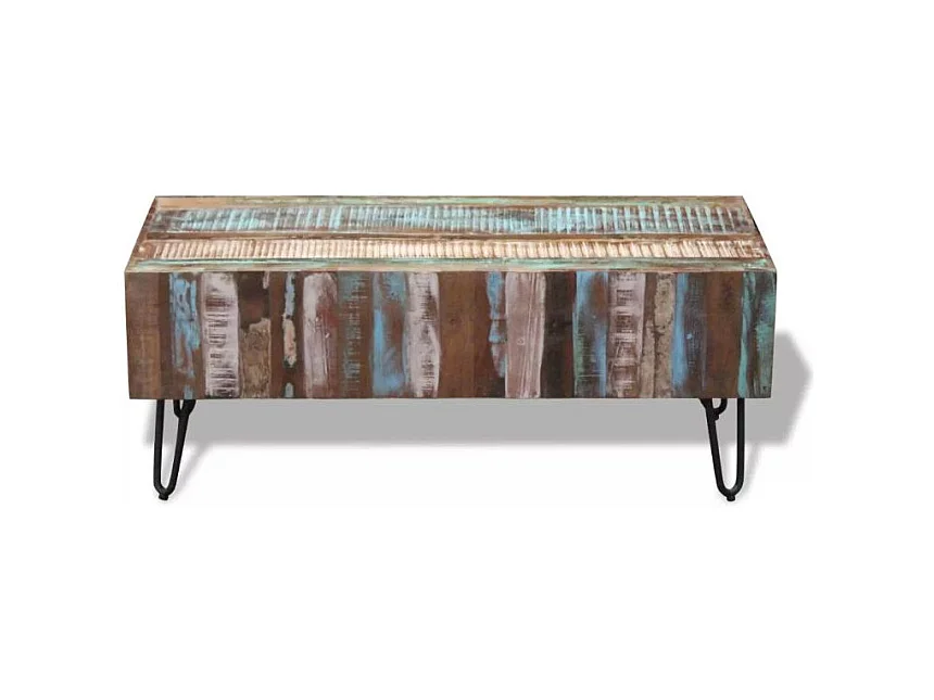 Table basse rectangulaire bois massif recyclé Mista