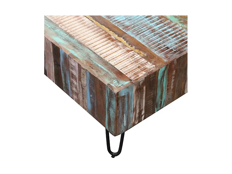 Table basse rectangulaire bois massif recyclé Mista