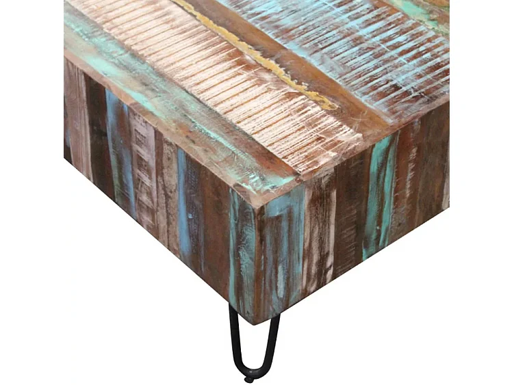 Table basse rectangulaire bois massif recyclé Mista