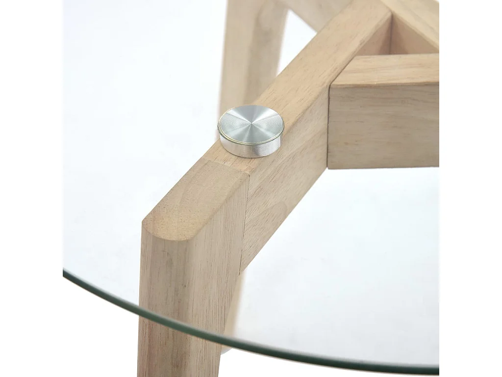 Ensemble de tables d'appoint 2 pcs Verre trempé