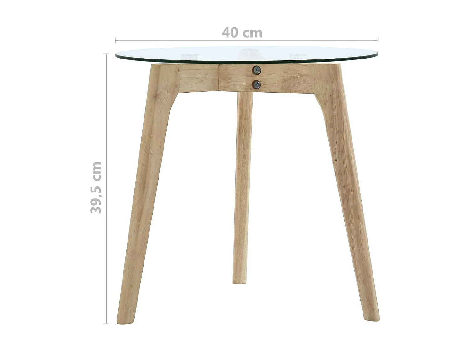 Ensemble de tables d'appoint 2 pcs Verre trempé