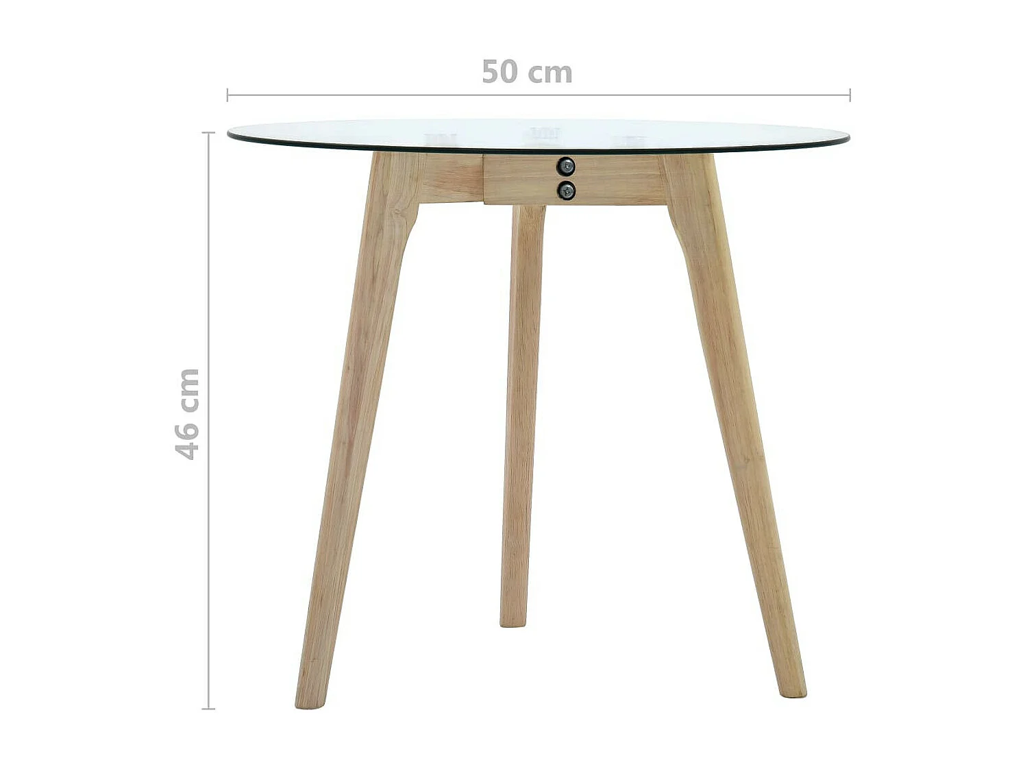 Ensemble de tables d'appoint 2 pcs Verre trempé