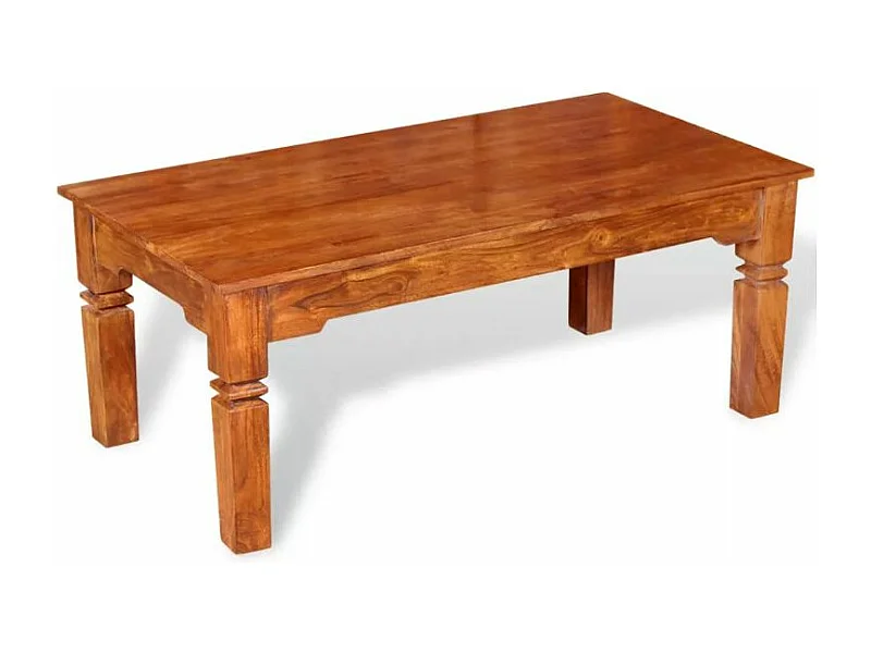 Table basse rectangulaire bois massif clair Core