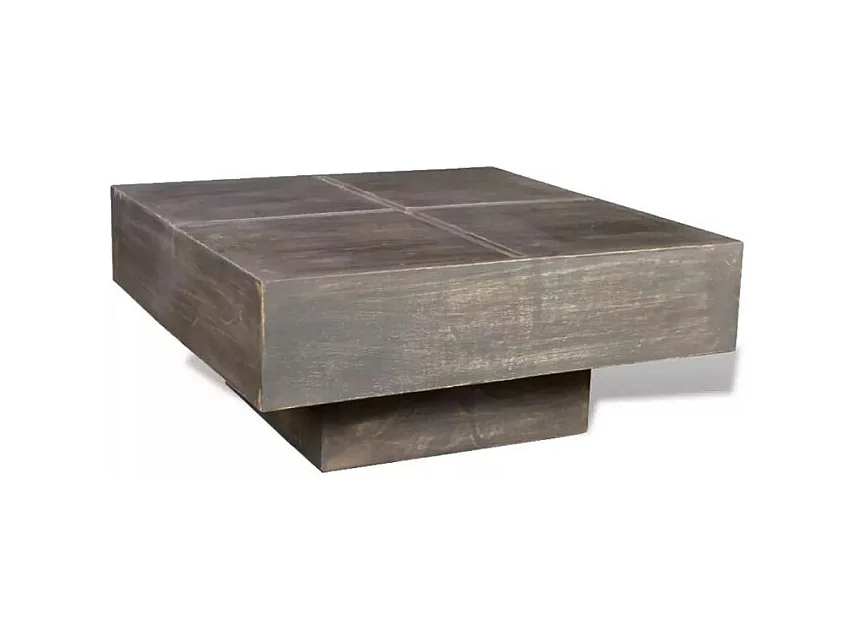 Table basse carrée manguier massif foncé Sempra