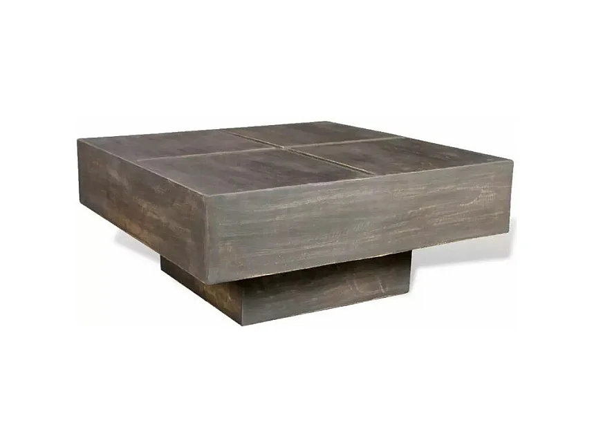 Table basse carrée manguier massif foncé Sempra