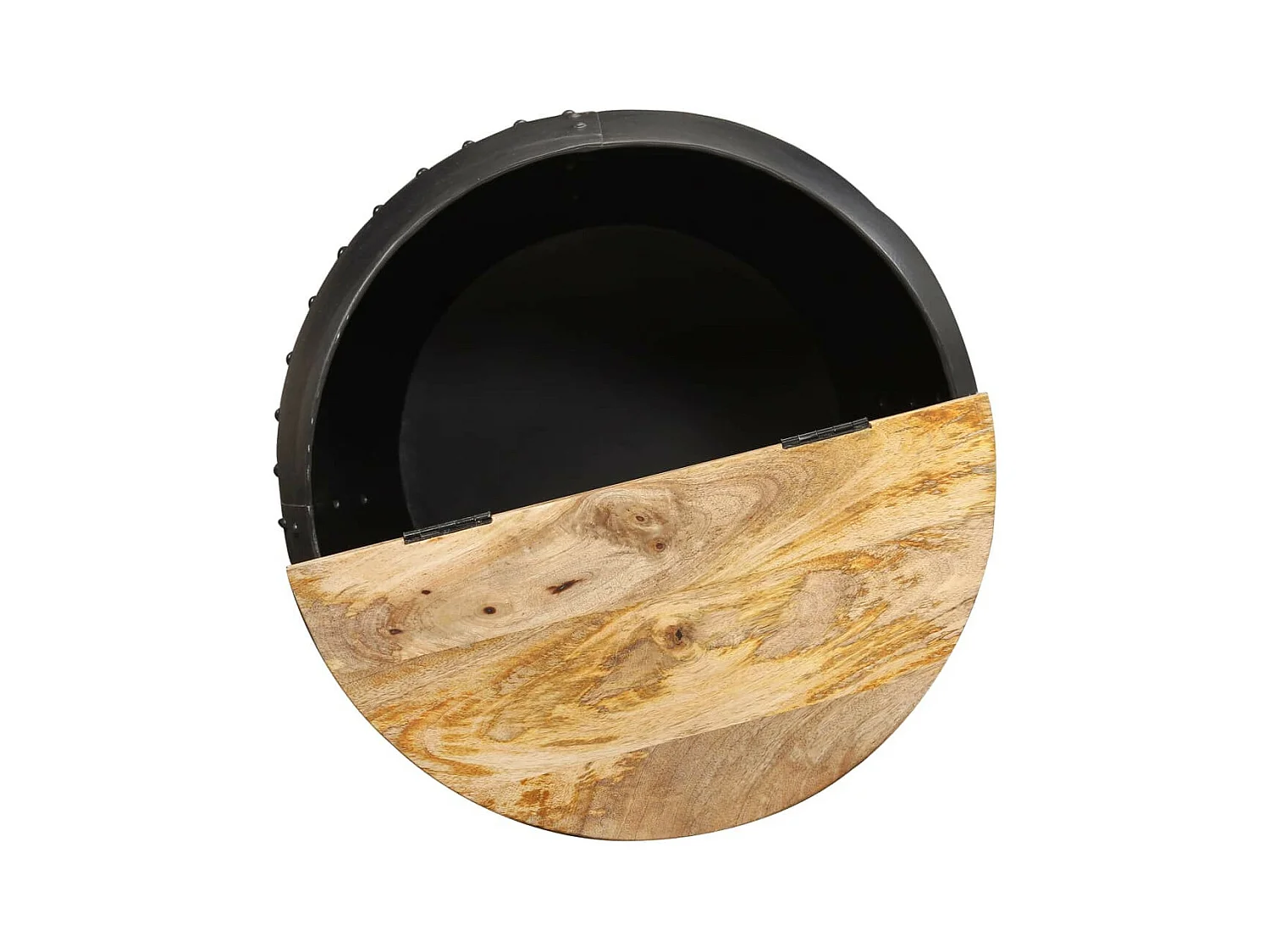 Table basse ronde 53x43 Bois de manguier massif