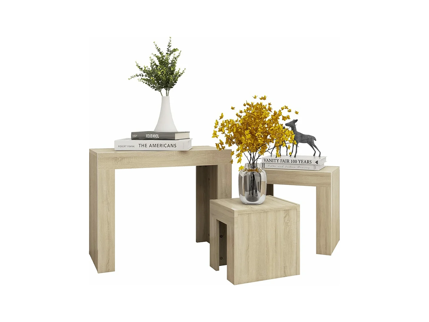 Tables basses gigognes 3 pcs Chêne sonoma