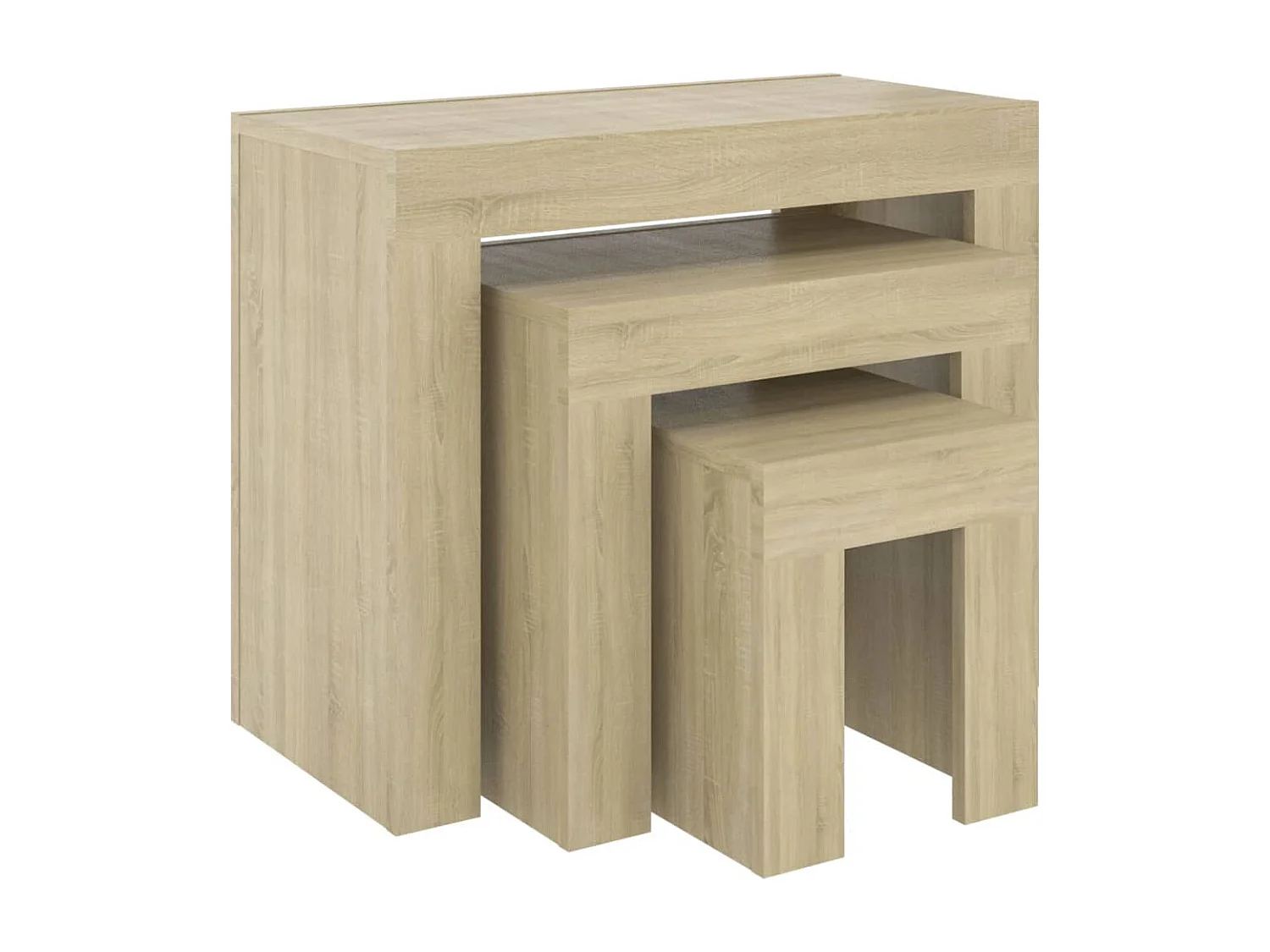 Tables basses gigognes 3 pcs Chêne sonoma