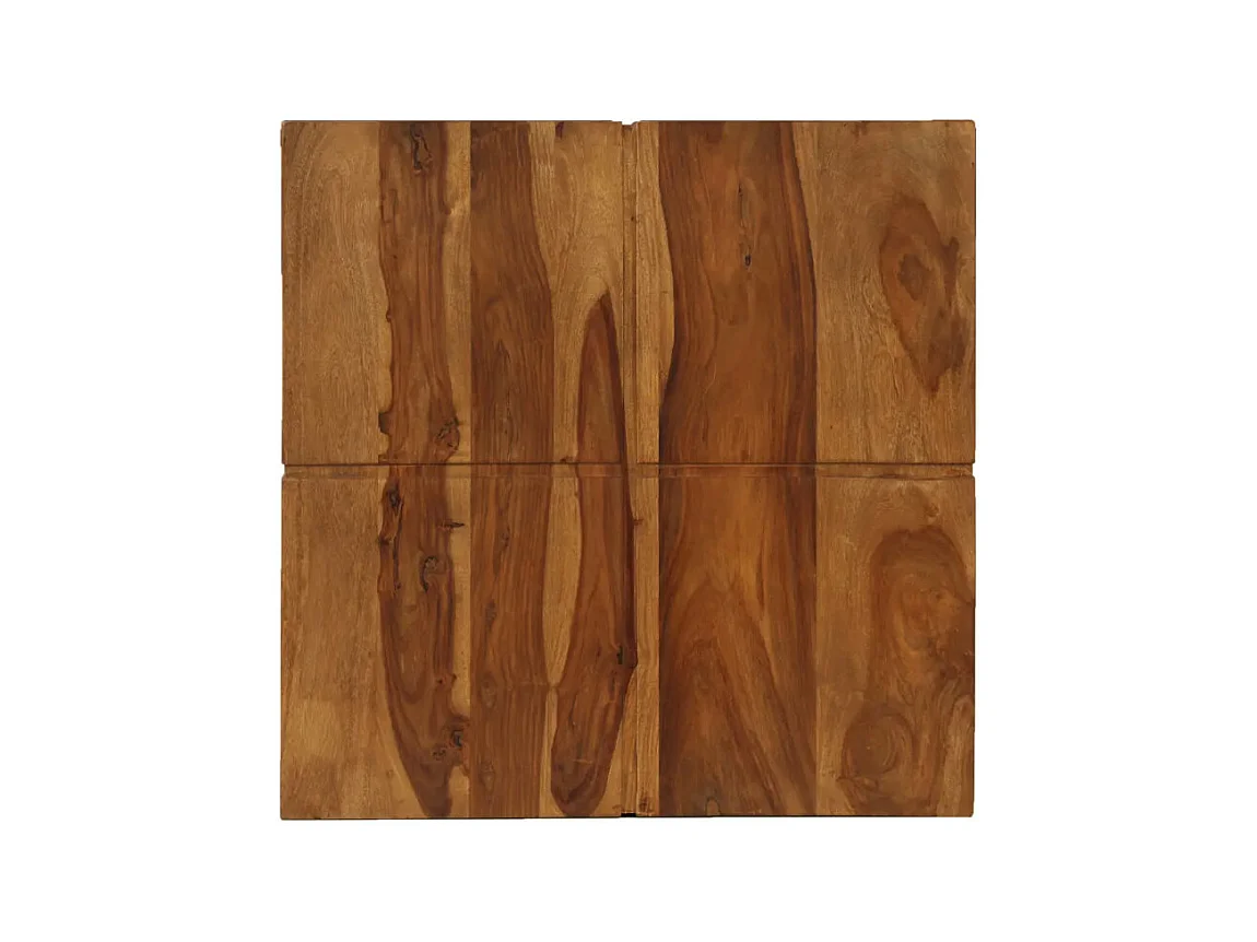 Table basse carrée sesham massif foncé Malib L 80