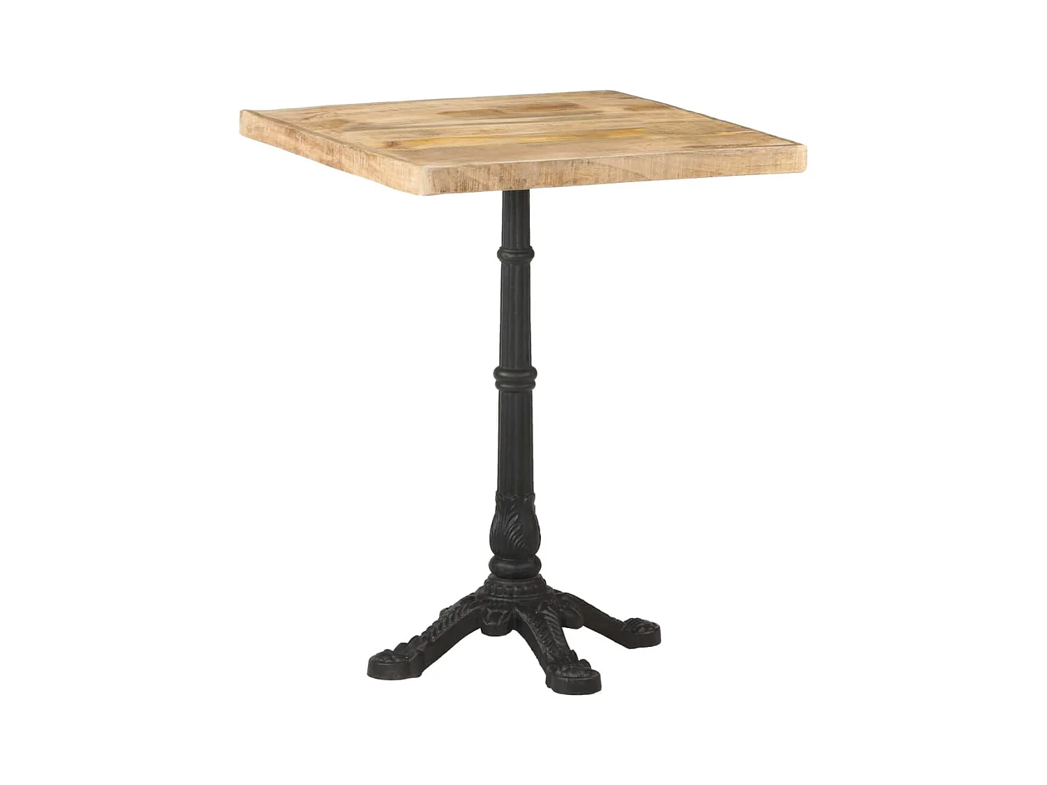 Table de bistro 60x60x77 Bois de manguier brut