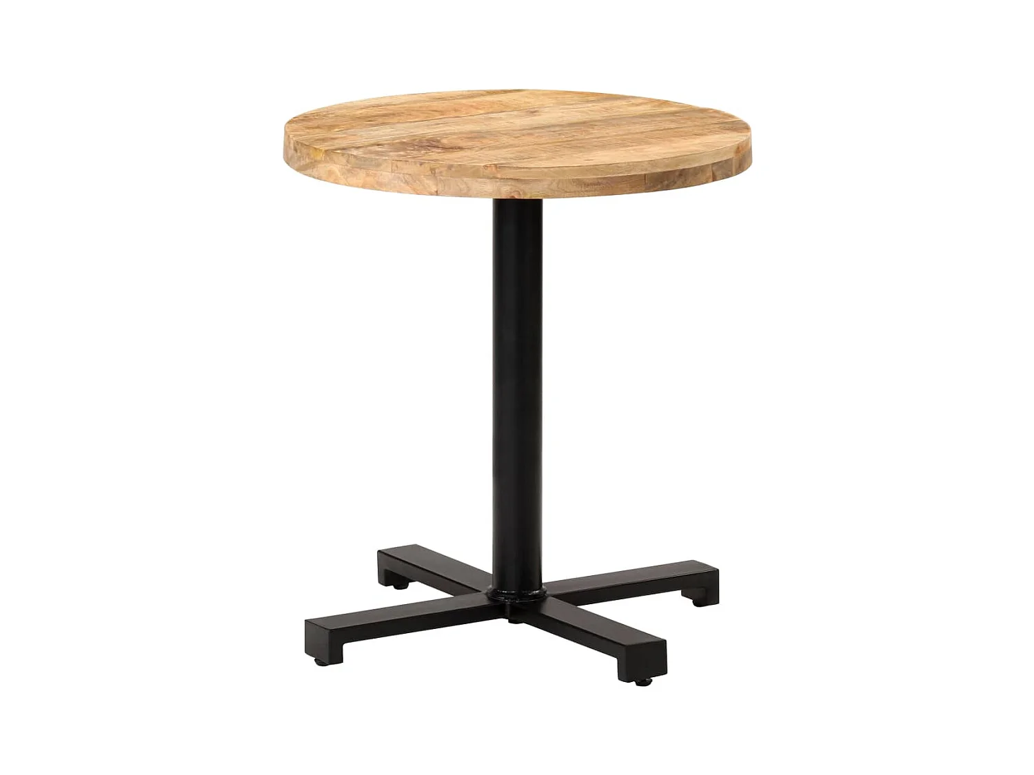 Table de bistro Ronde Ø70x75 Bois de manguier brut