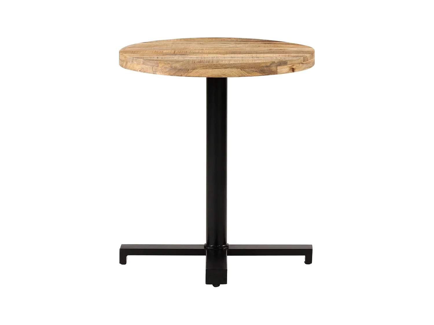 Table de bistro Ronde Ø70x75 Bois de manguier brut