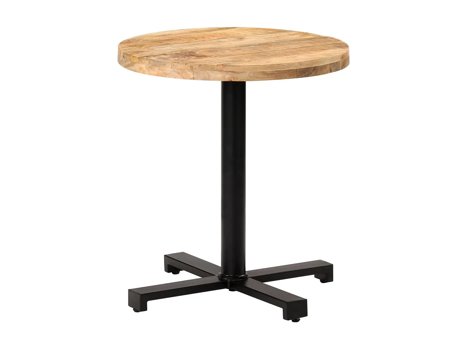 Table de bistro Ronde Ø70x75 Bois de manguier brut