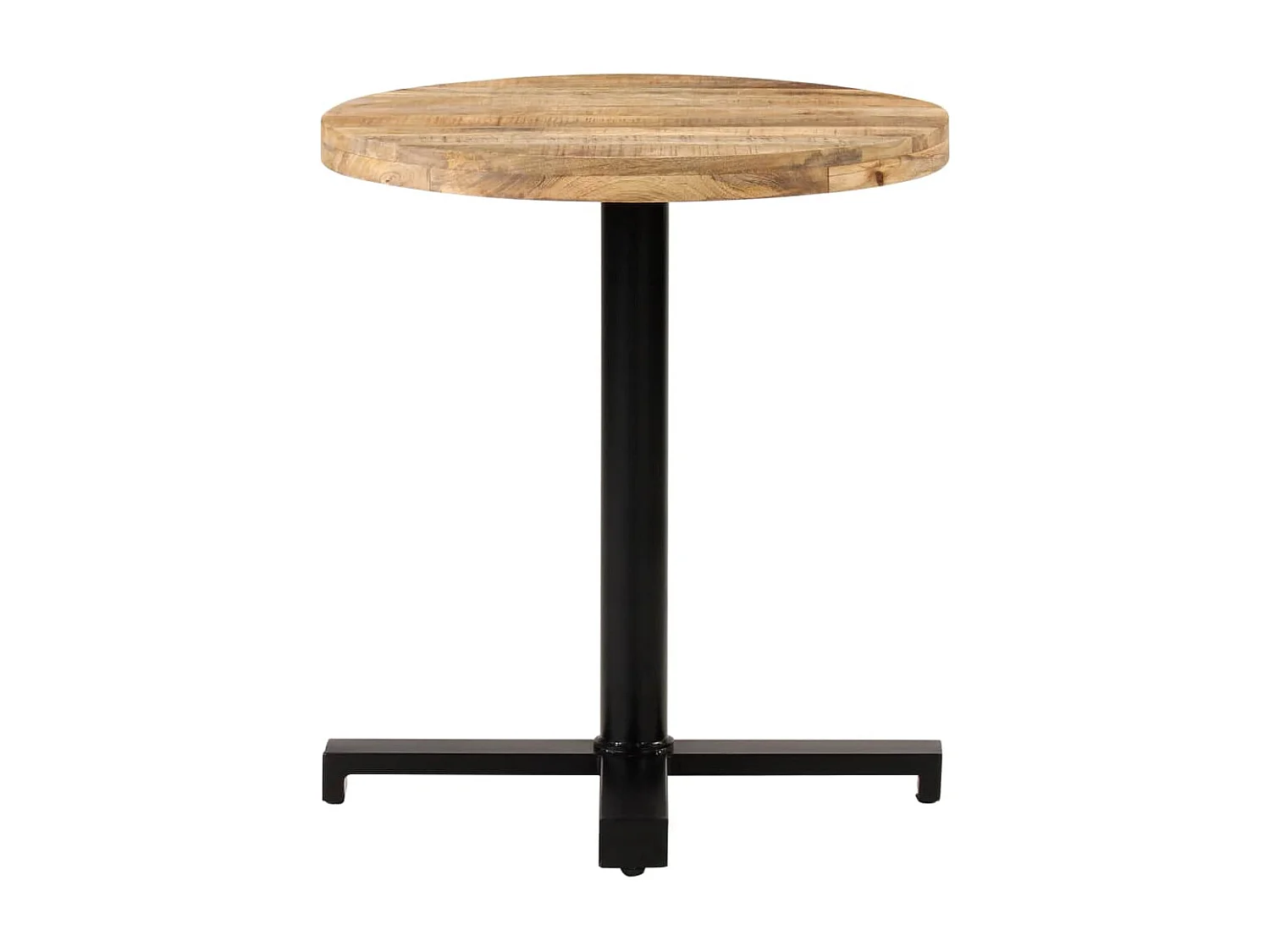 Table de bistro Ronde Ø70x75 Bois de manguier brut