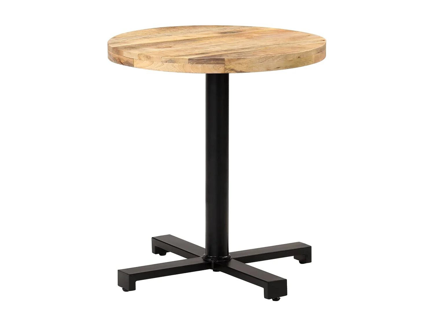 Table de bistro Ronde Ø70x75 Bois de manguier brut