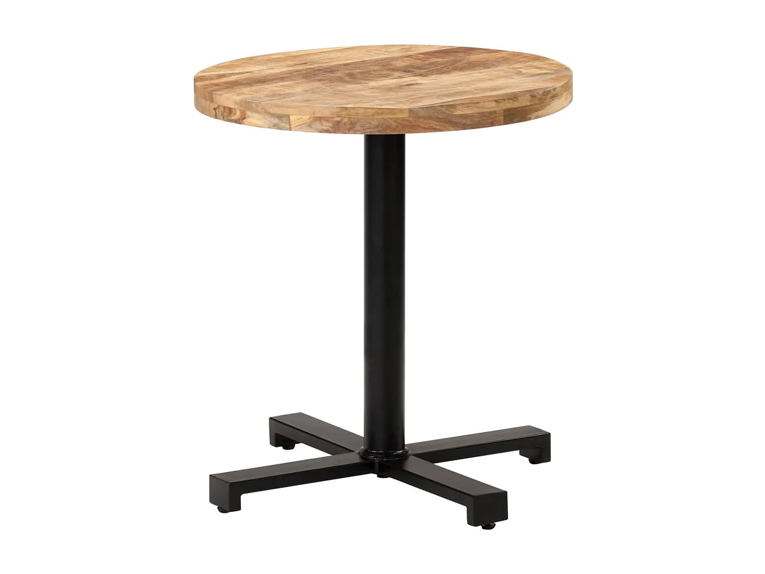 Table de bistro Ronde Ø70x75 Bois de manguier brut