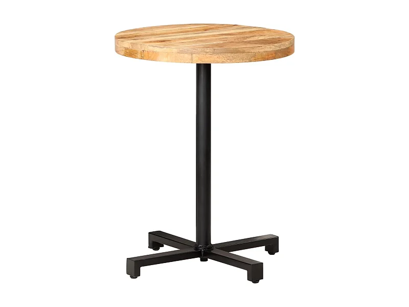Table de bistro Ronde Ø60x75 Bois de manguier brut