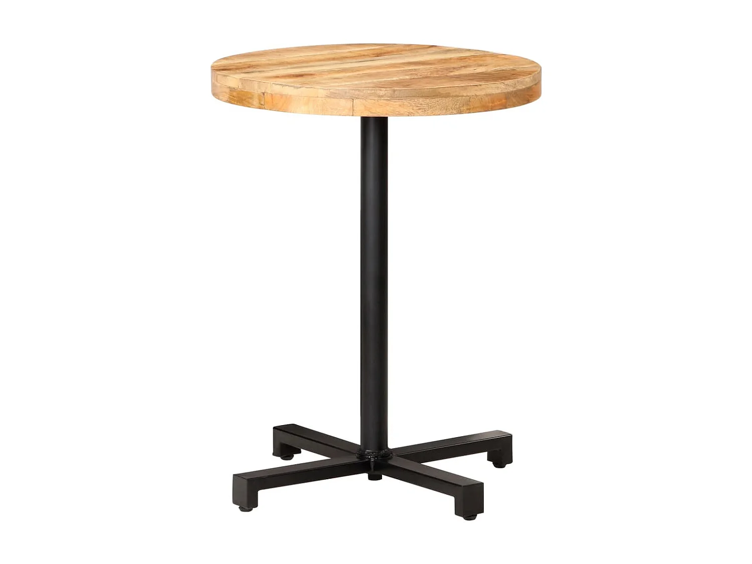 Table de bistro Ronde Ø60x75 Bois de manguier brut