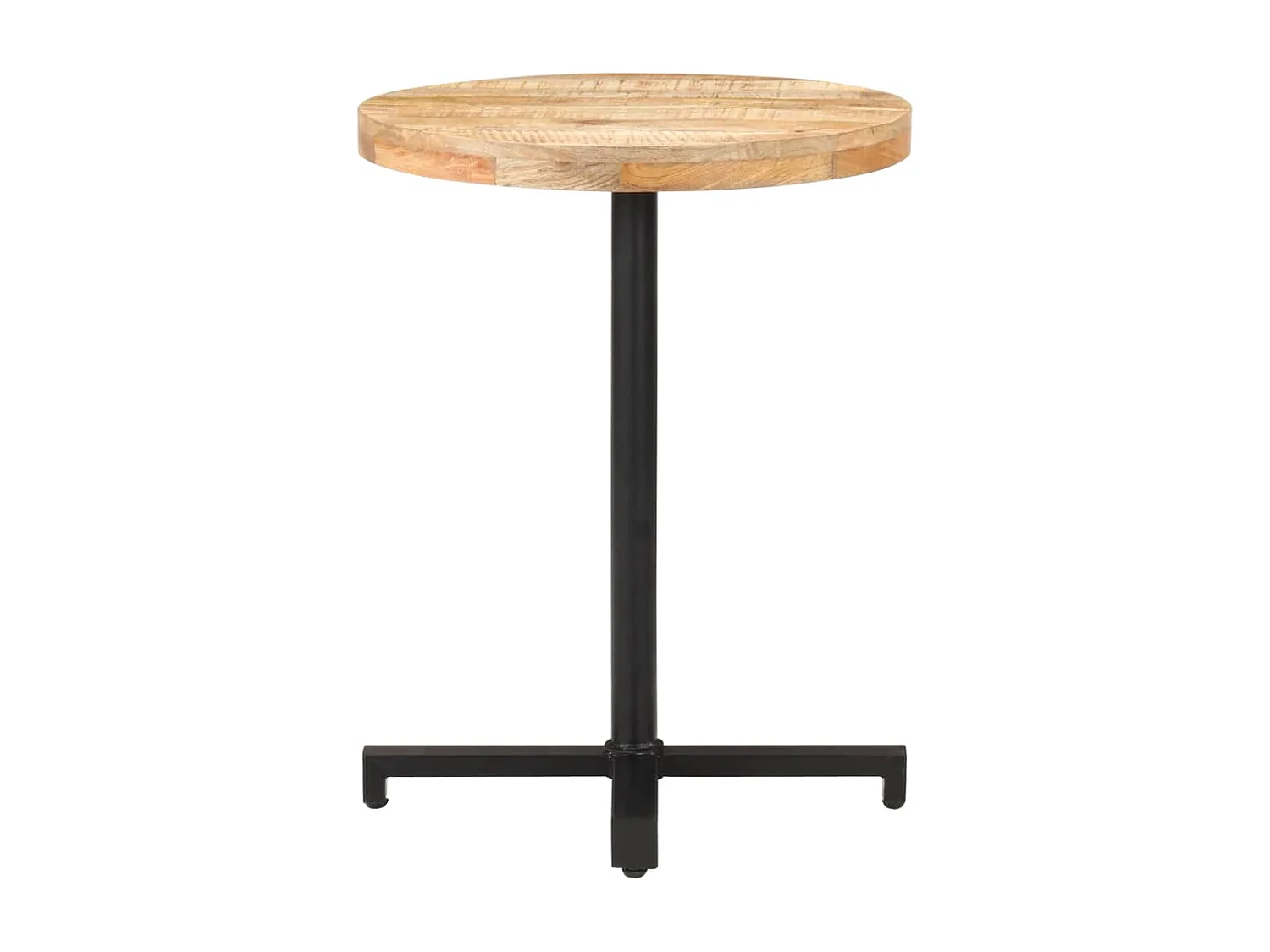 Table de bistro Ronde Ø60x75 Bois de manguier brut