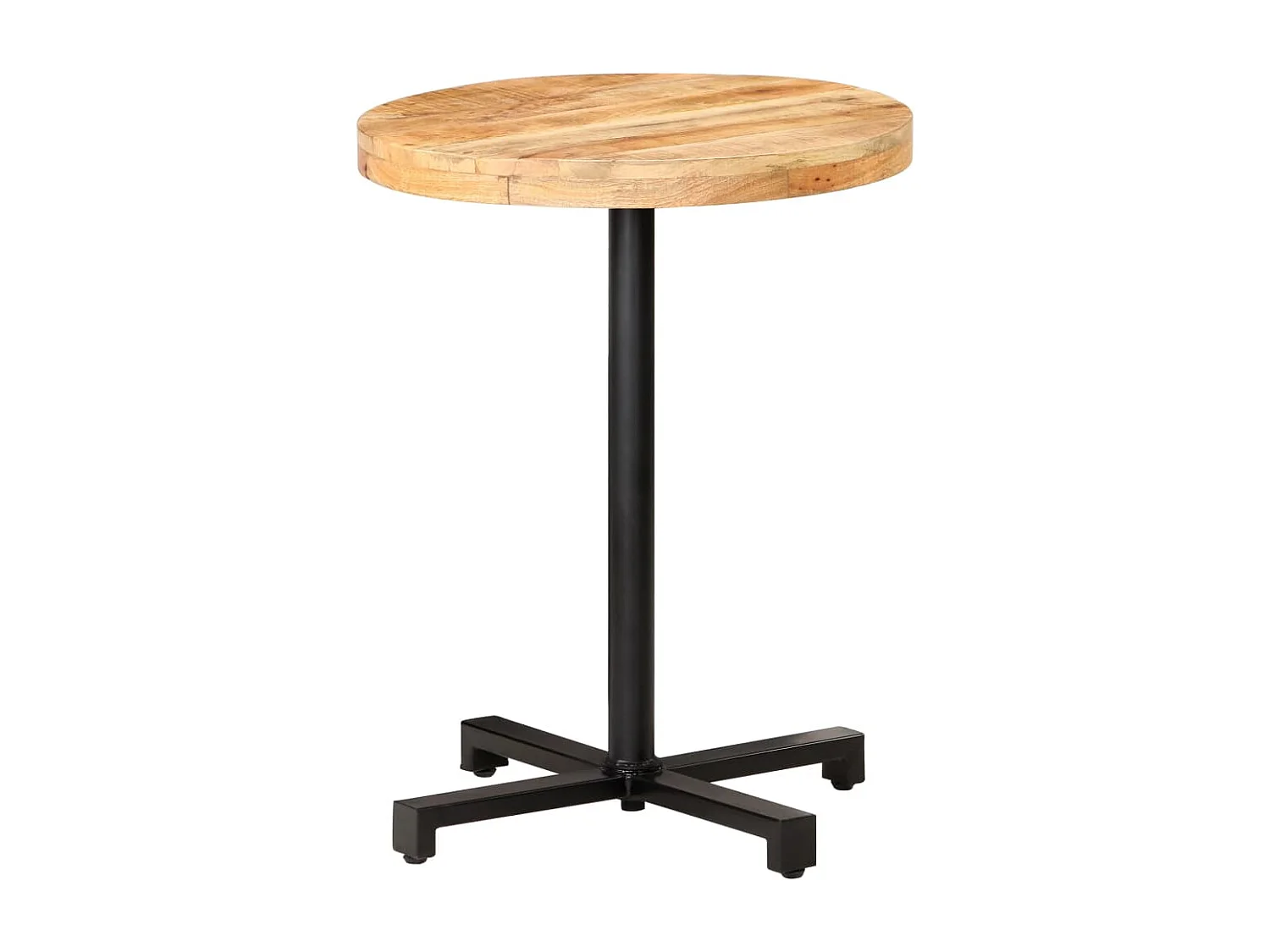 Table de bistro Ronde Ø60x75 Bois de manguier brut