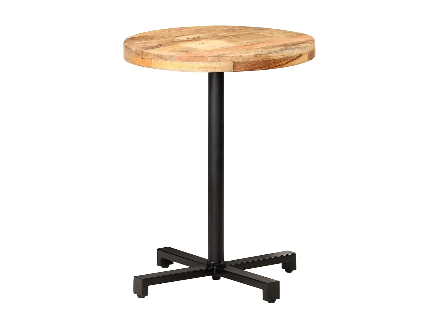Table de bistro Ronde Ø60x75 Bois de manguier brut