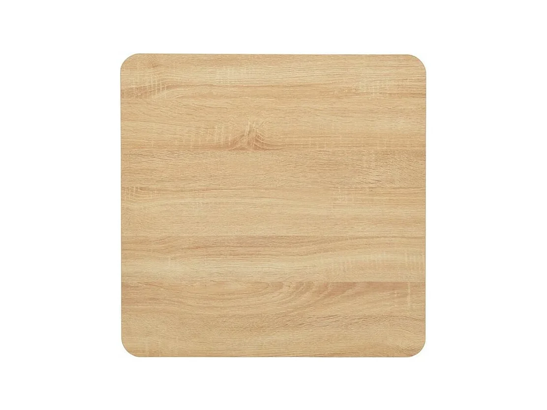 Table de bar bois chêne clair et pieds métal noir Riner 60cm