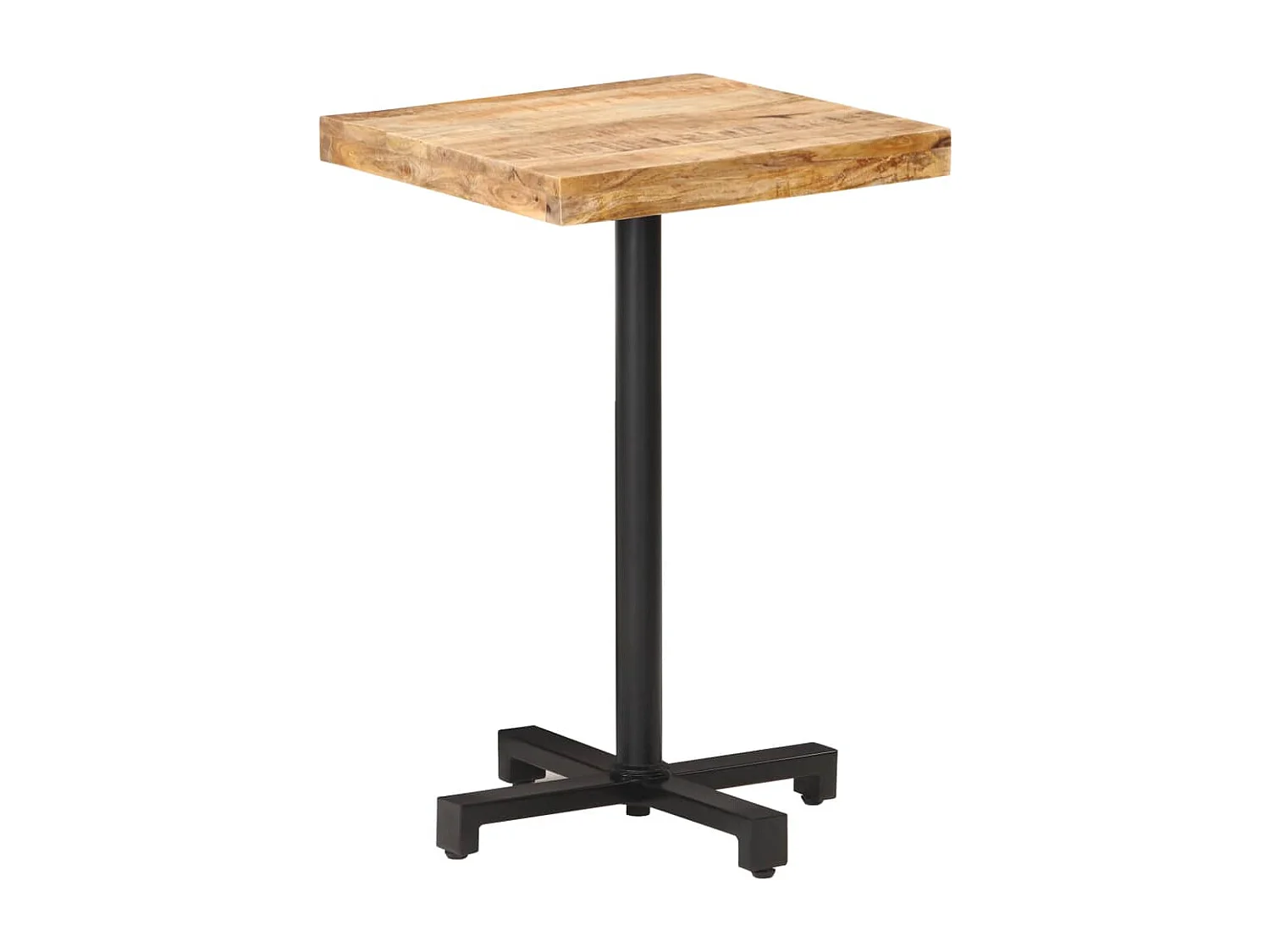 Table de bistro Carrée 50x50x75 Bois de manguier brut