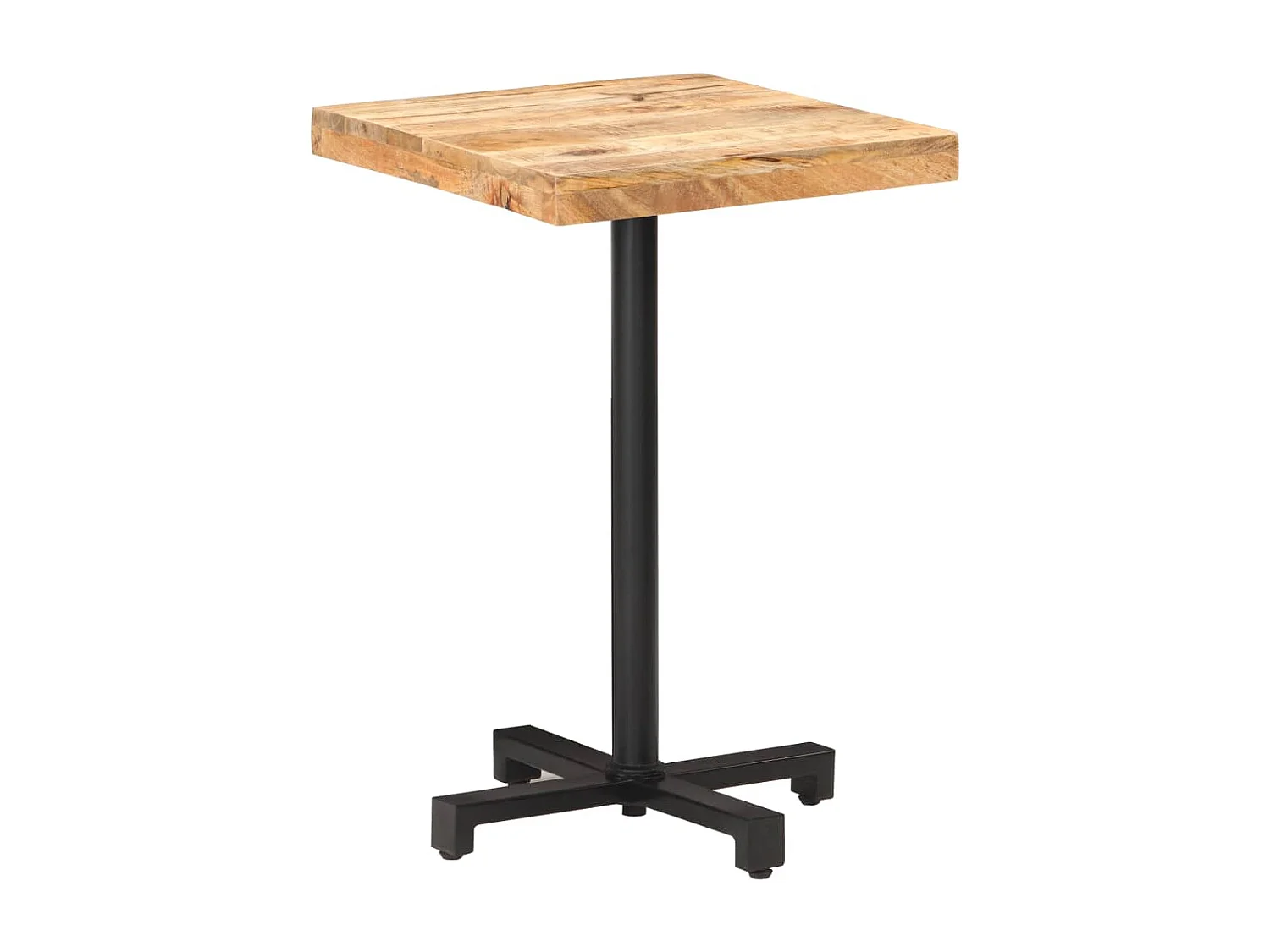 Table de bistro Carrée 50x50x75 Bois de manguier brut