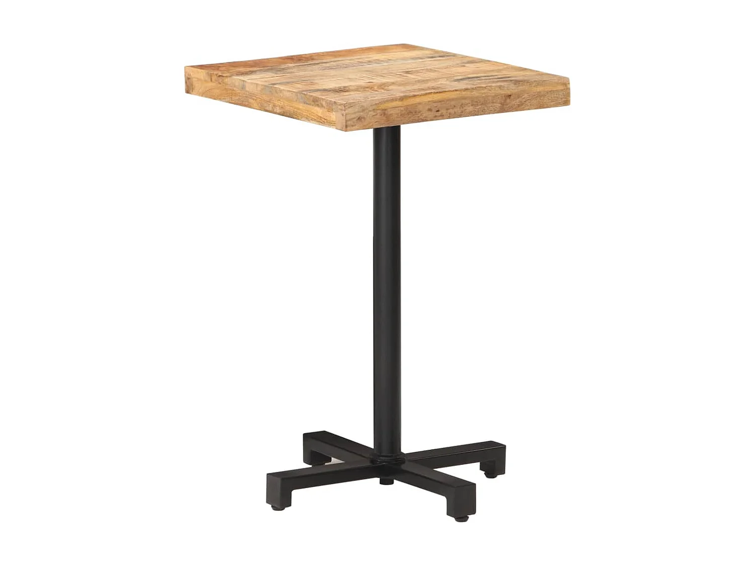 Table de bistro Carrée 50x50x75 Bois de manguier brut