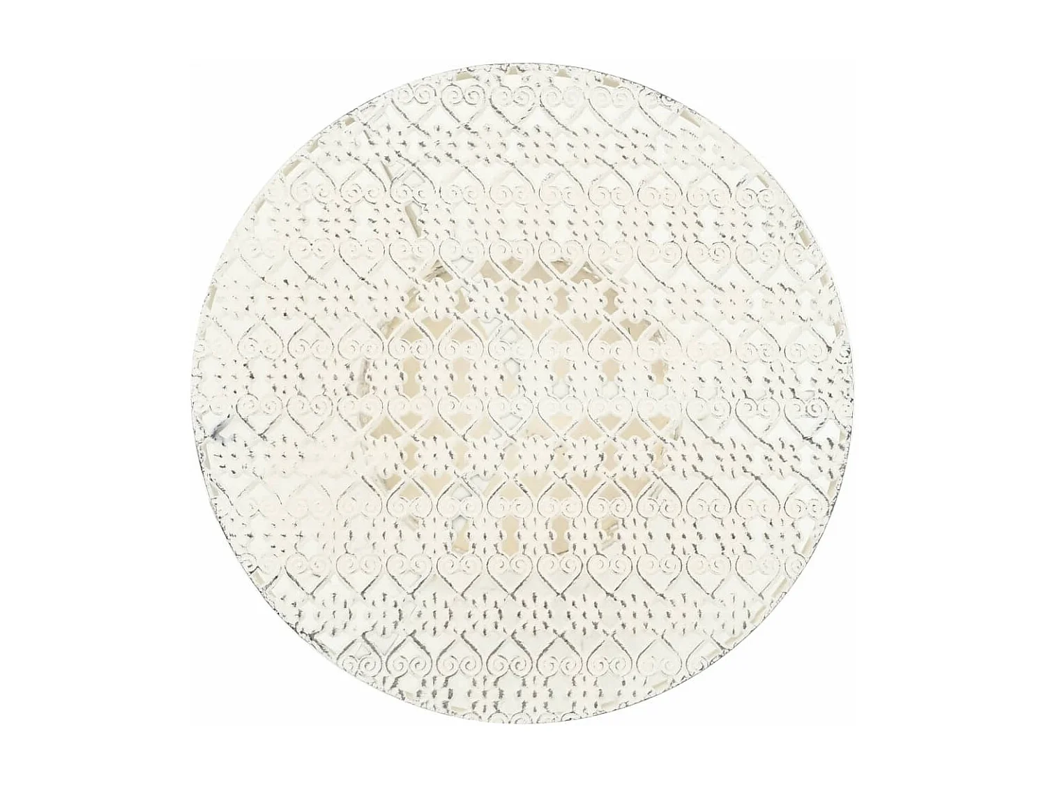 Table de bistro Style vintage Ronde Métal 40x70 Blanc