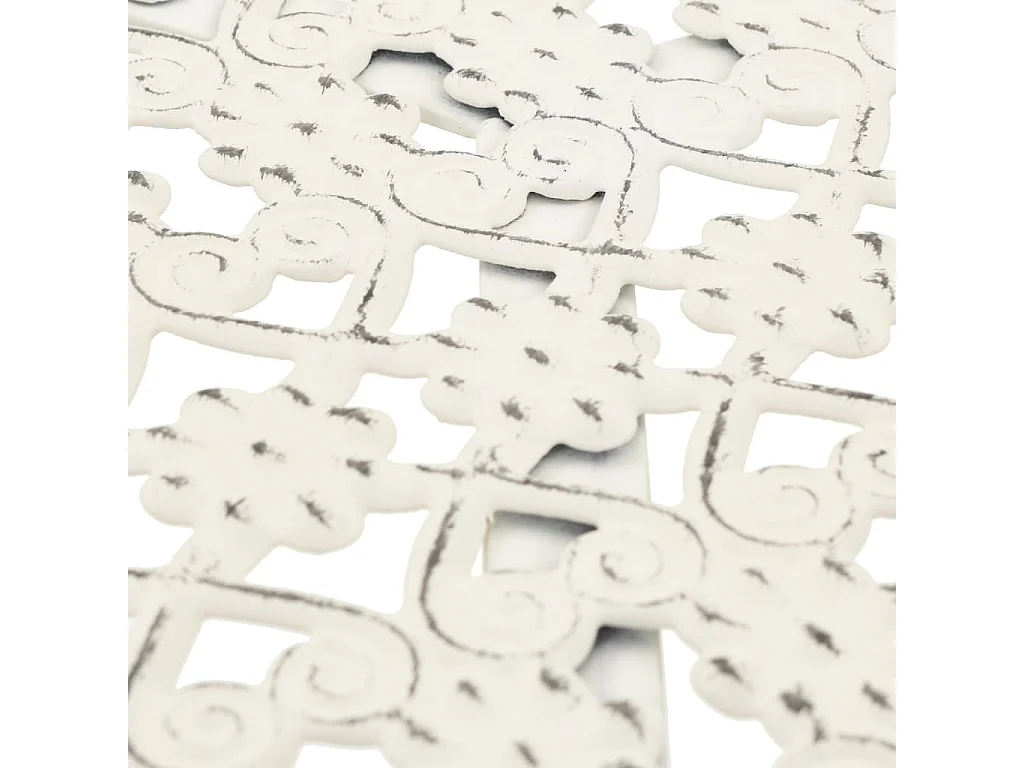 Table de bistro Style vintage Ronde Métal 40x70 Blanc