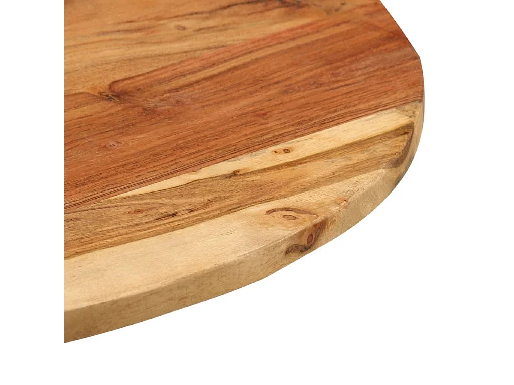 Table d'appoint 60x(42-62) cm Bois massif d'acacia et fonte