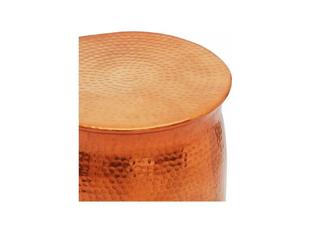 Table d'appoint ronde métal martelé doré Sym D 36cm