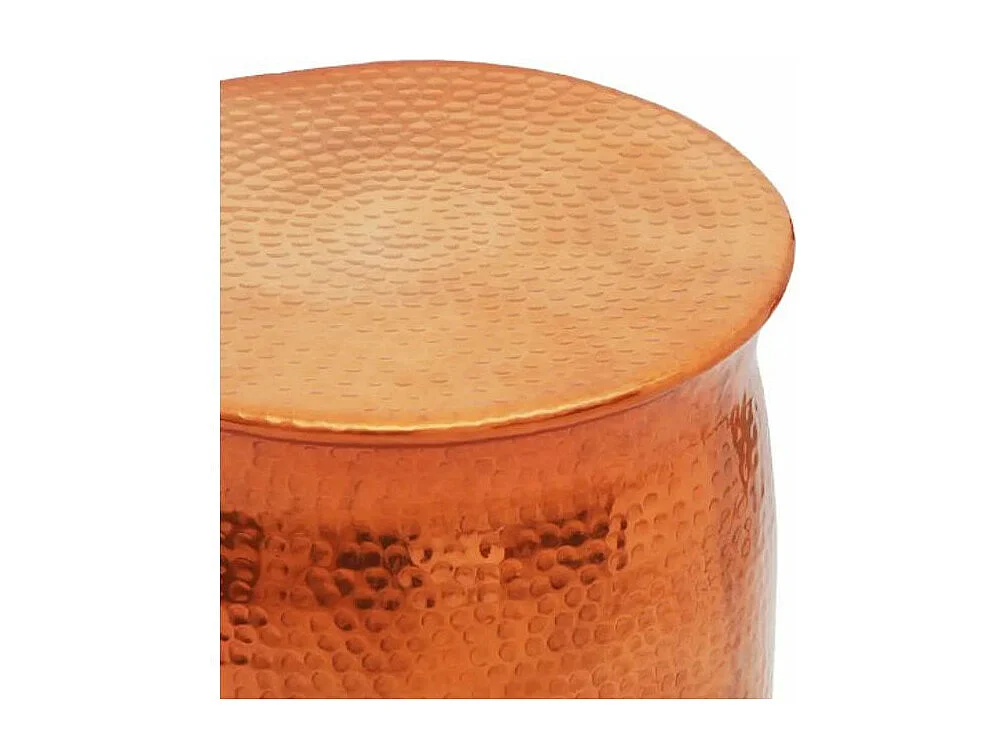 Table d'appoint ronde métal martelé doré Sym D 36cm