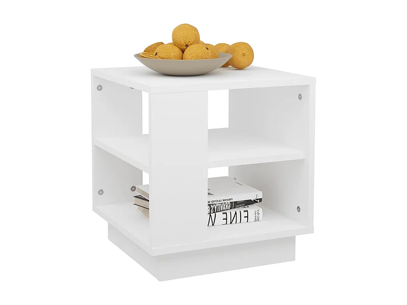 Table basse Blanc 40x40x43 Bois d'ingénierie