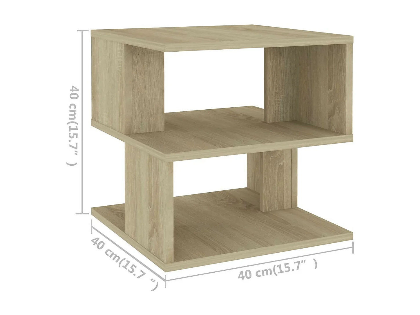 Table d'appoint Chêne sonoma 40x40x40