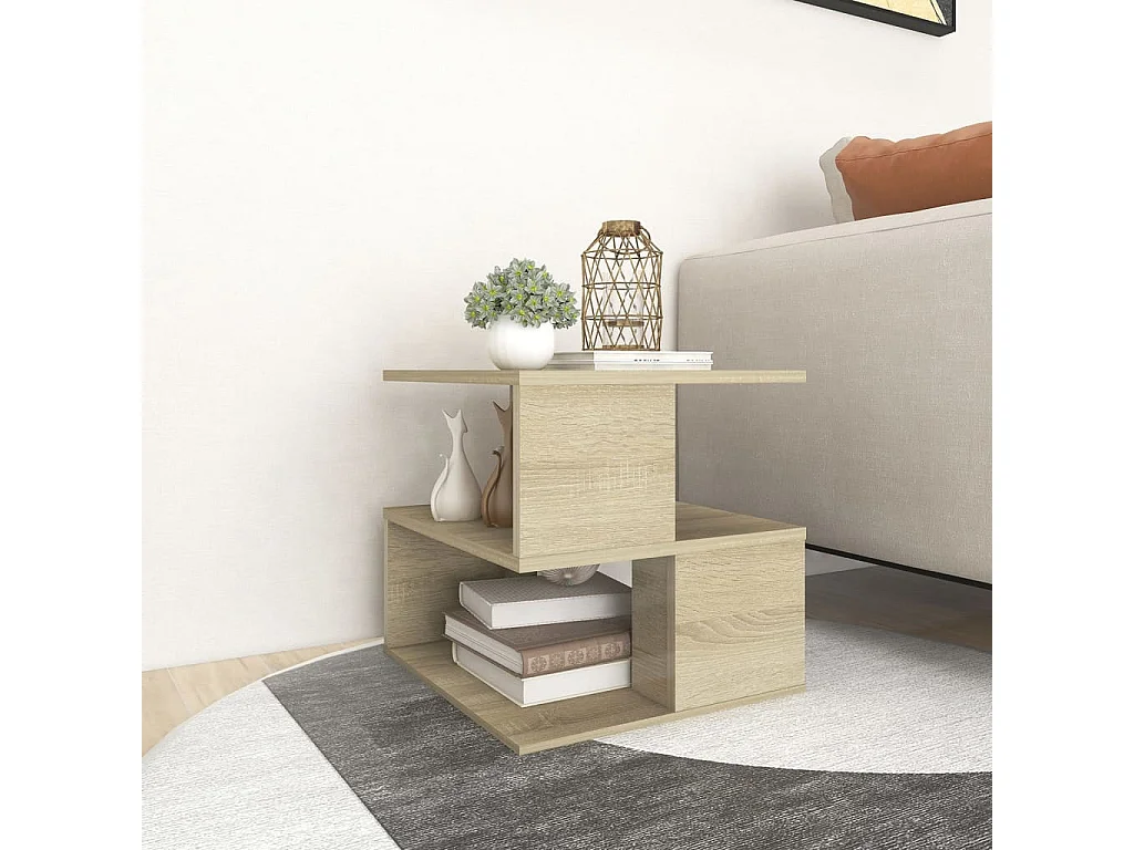 Table d'appoint Chêne sonoma 40x40x40