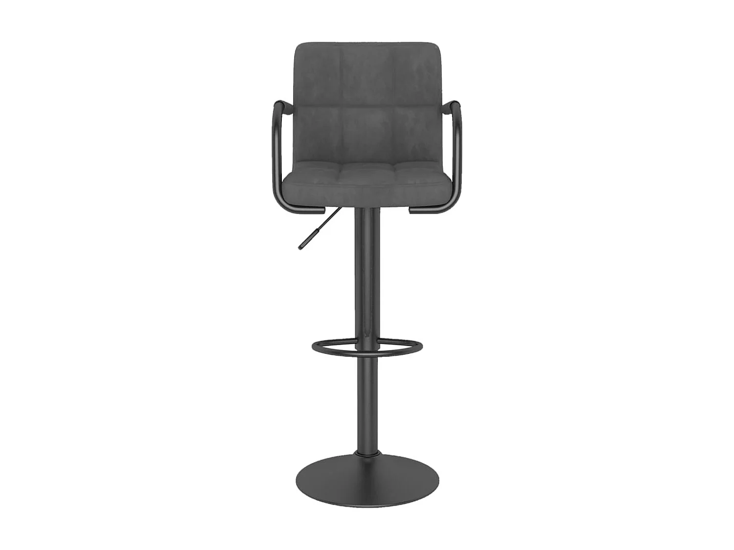 Tabourets de bar design avec accoudoir velours gris foncé Konfa
