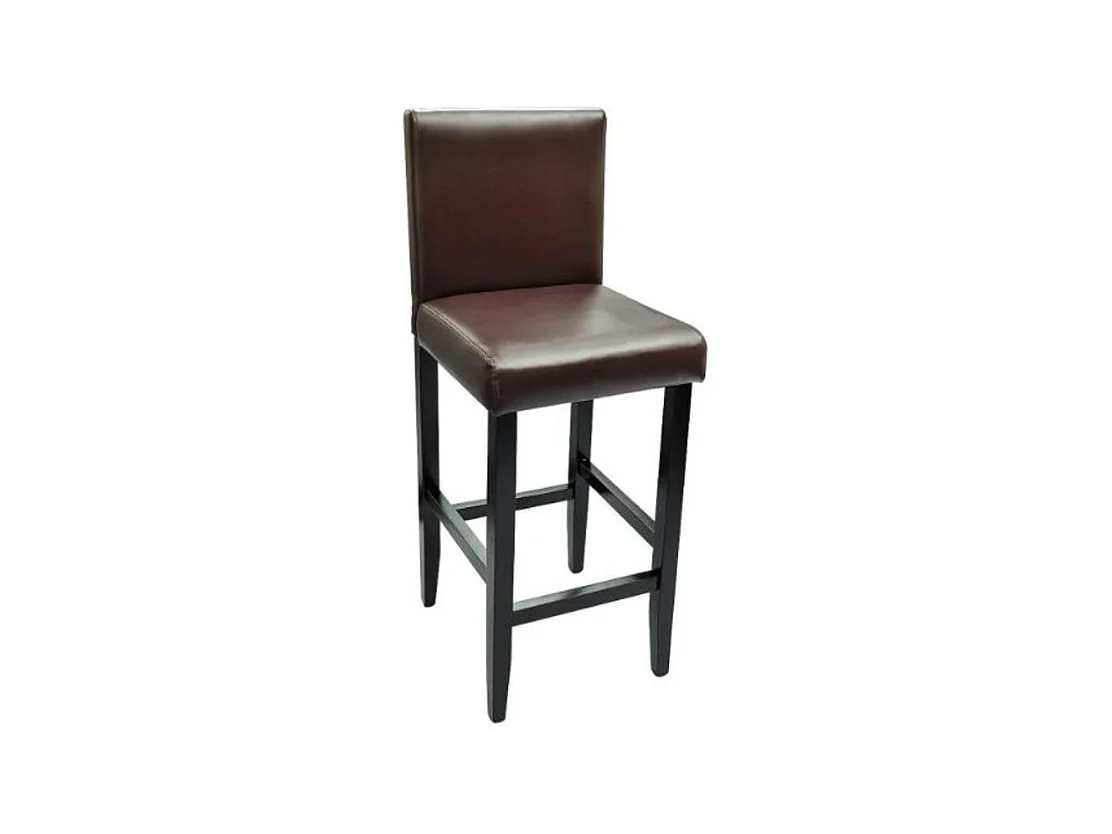 Tabourets de bar avec dossier marron Similicuir Axal - Lot de 6