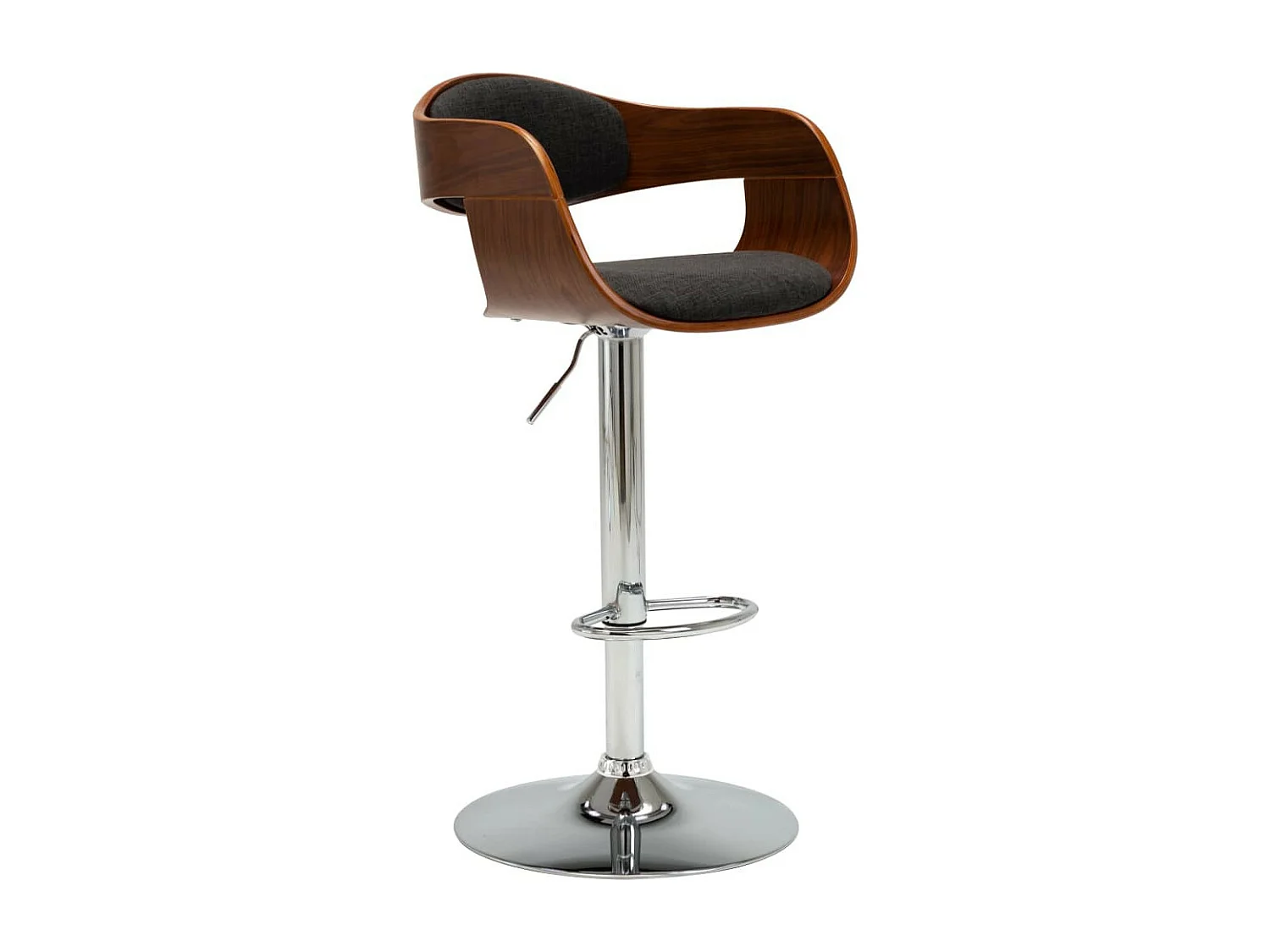 Chaise de bar Gris Bois courbé et tissu