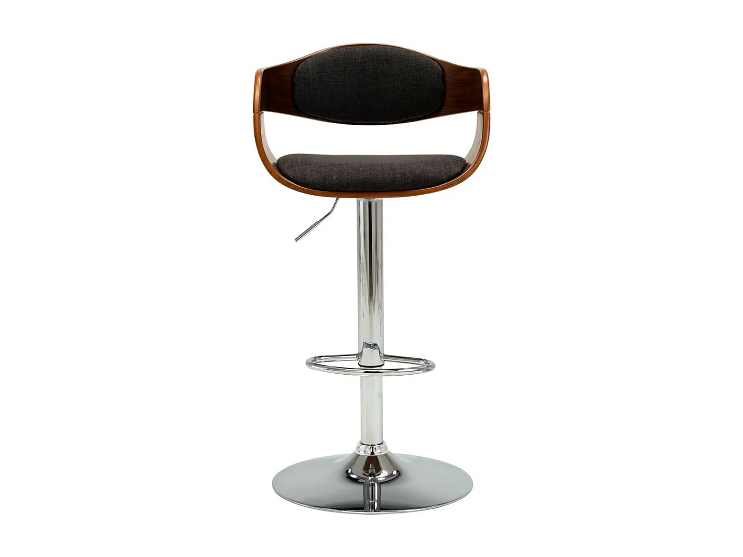 Chaise de bar Gris Bois courbé et tissu