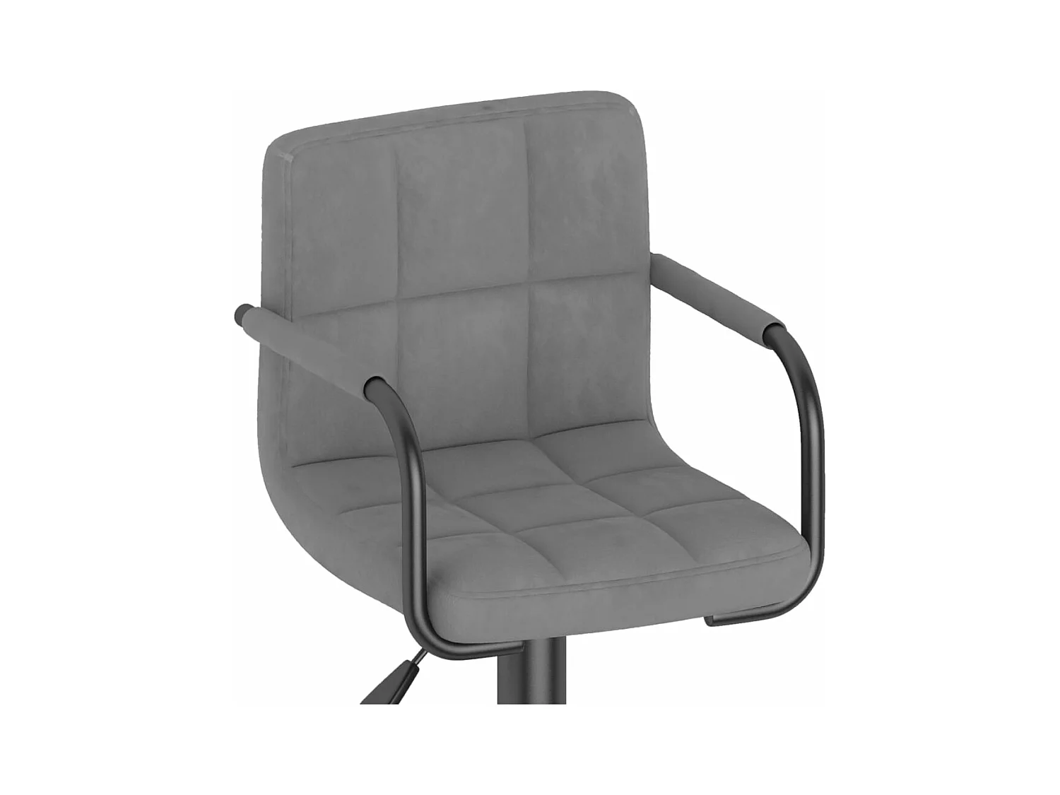 Tabourets de bar design avec accoudoir velours gris clair Konfa