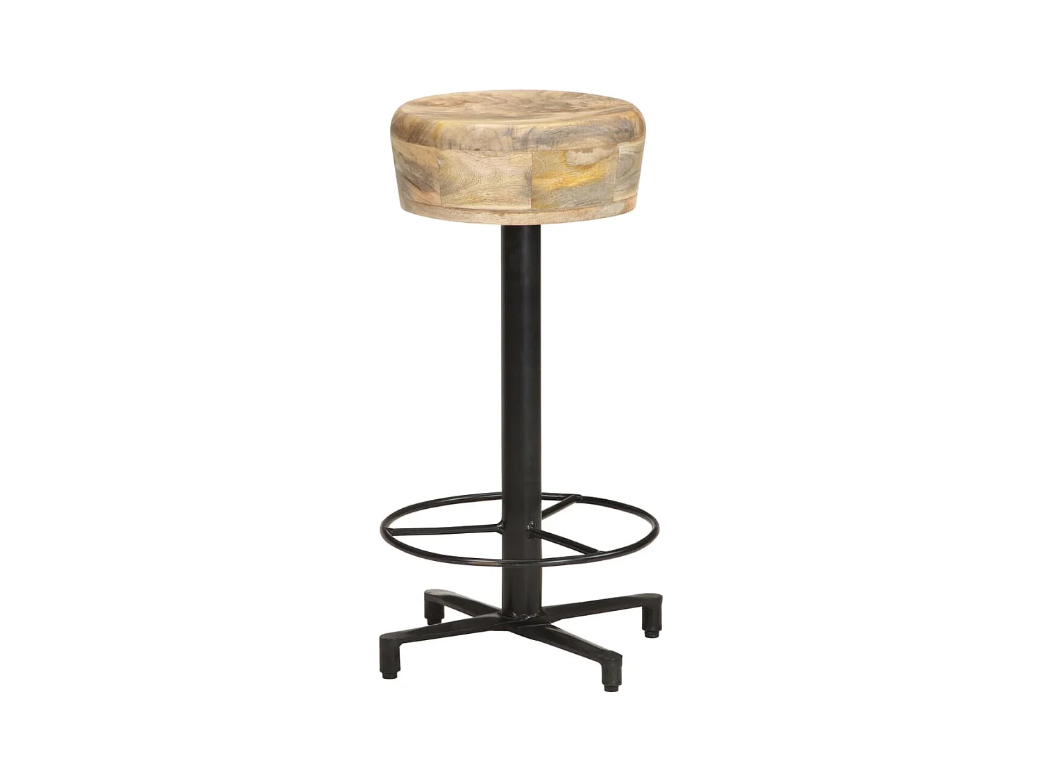 Tabourets de bar 2 pcs 66cm Bois de manguier massif