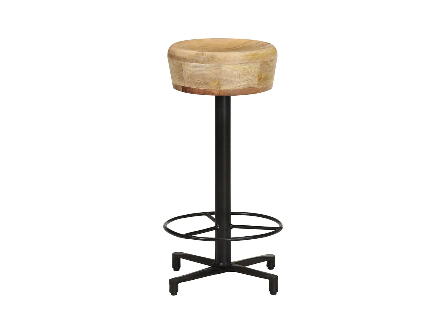 Tabourets de bar 2 pcs 66cm Bois de manguier massif