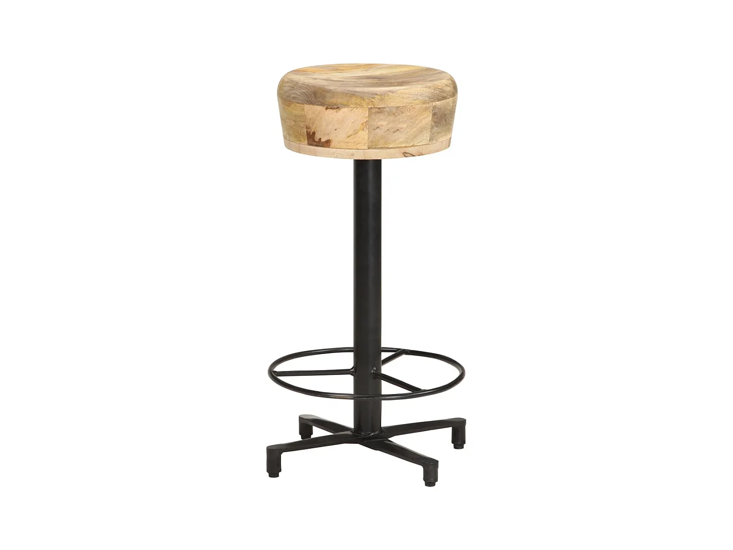 Tabourets de bar 2 pcs 66cm Bois de manguier massif