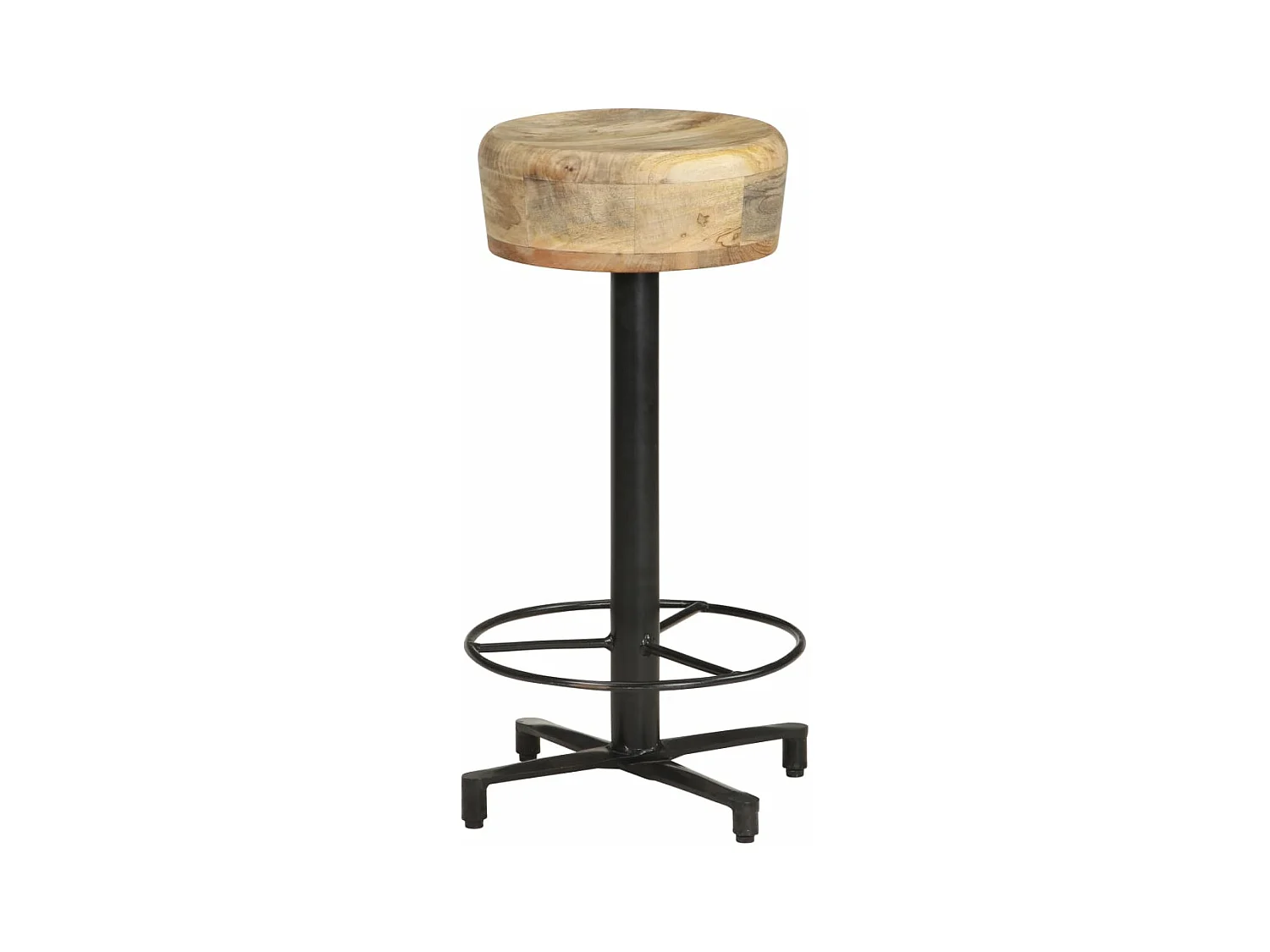 Tabourets de bar 2 pcs 66cm Bois de manguier massif