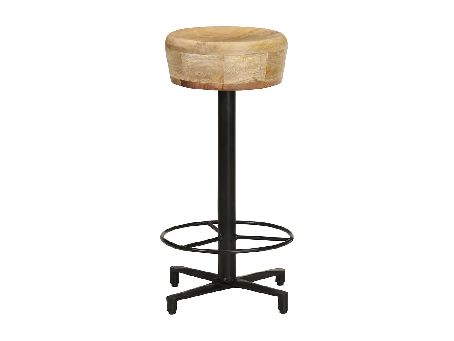 Tabourets de bar 2 pcs 66cm Bois de manguier massif