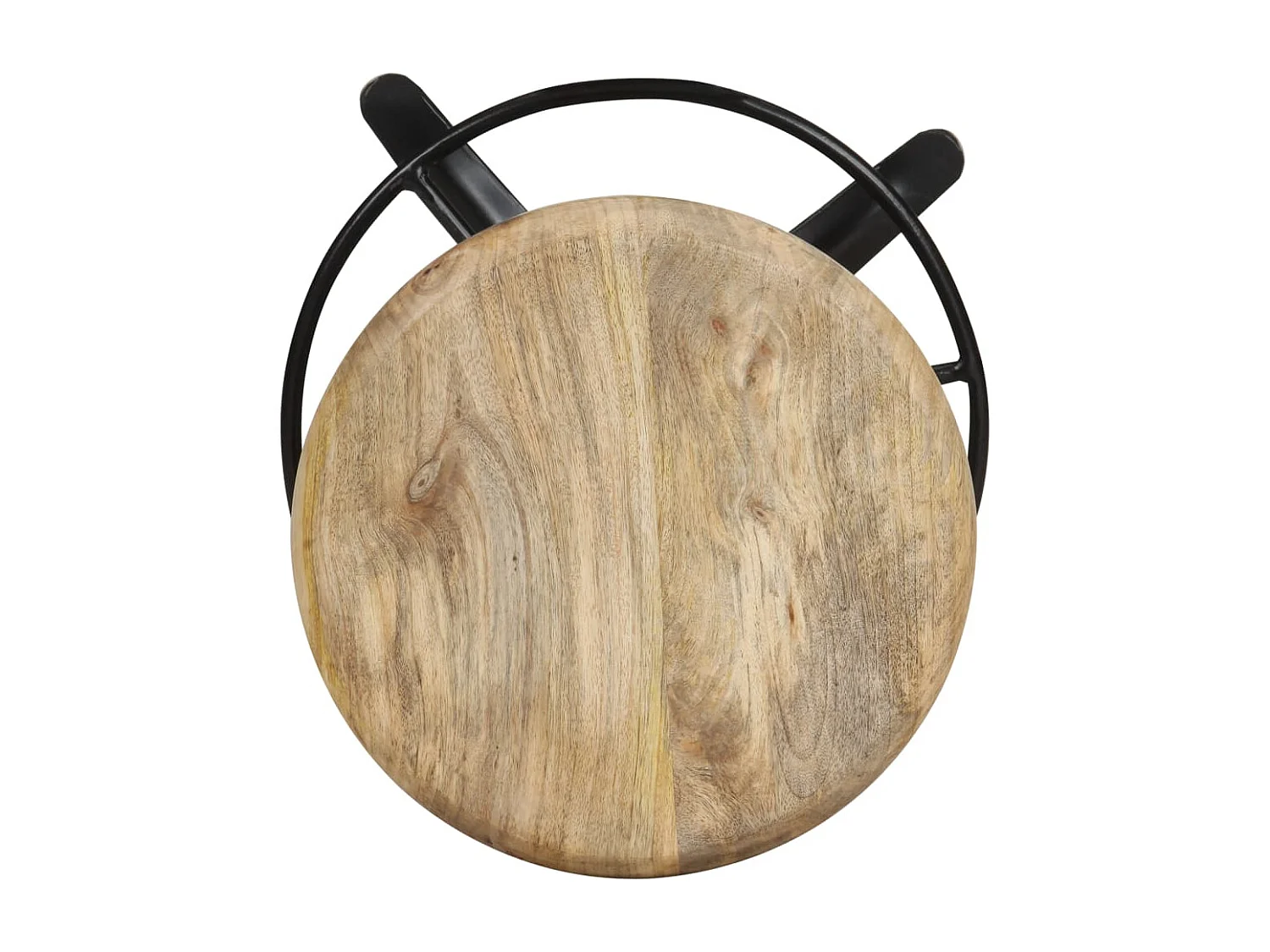 Tabourets de bar 2 pcs 66cm Bois de manguier massif