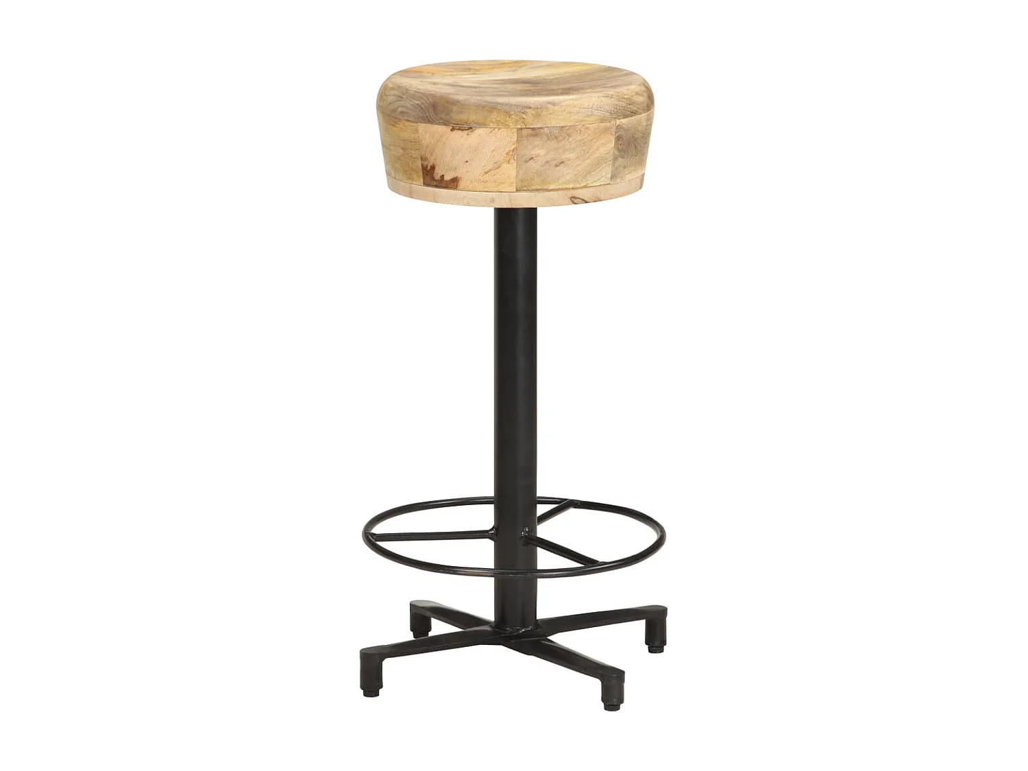 Tabourets de bar 2 pcs 66cm Bois de manguier massif